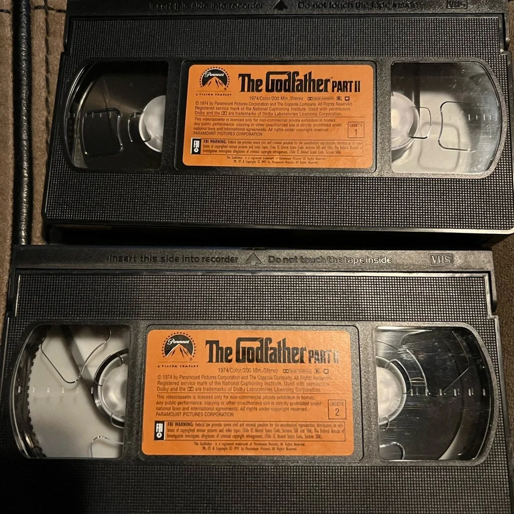 The Godfather Part II VHS Tape